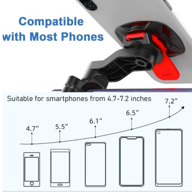 Mountain Bicycle Phone Holder Motorcycle Cellphone Handlebar Mount Cradle Adjustable 360° Rotatable Bike Smartphones Bracket