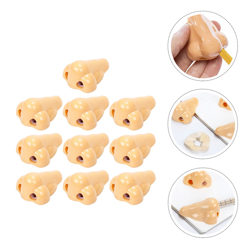 10pcs Creative Nose Double Holes Pencil Sharpeners School Gift Prize for Kids