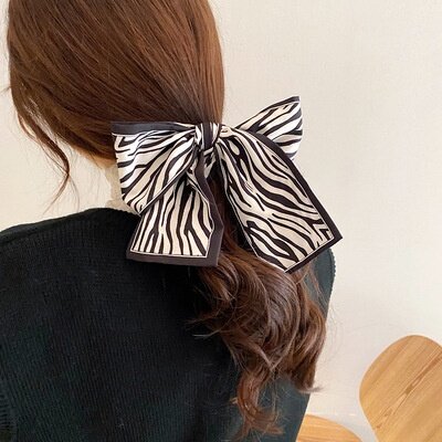 20021 INS New French Elegant Small Floral Letters Silk Scarf Ribbon Tie Hair Lead Rope Scarf Tied Bag Ribbon
