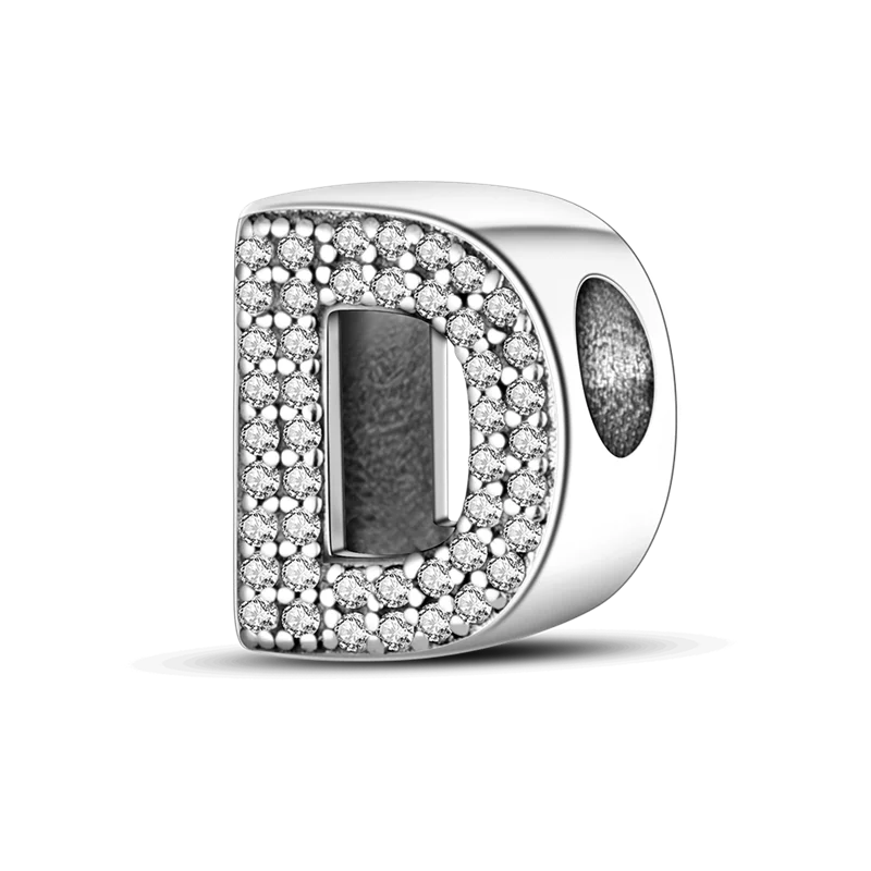 CodeMonkey 100% vero argento Sterling 925 lettera alfabeto A-Z fascino nome tallone misura originale gioielli ciondolo braccialetto CMC030