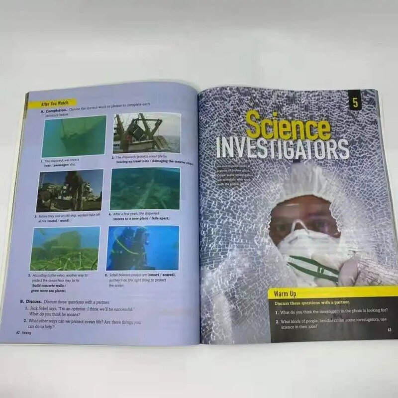 6เล่ม/ชุดอ่าน Explorer ฐานหนังสือ American National Geographic ภาษาอังกฤษอ่านหนังสือเรียนหนังสือวัสดุการศึกษา