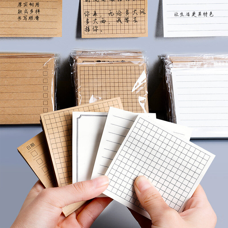 シンプルでクリエイティブなメモ帳はスティッキーノートを破れます学生プランナーメッセージメモ帳韓国文房具学用品簡単タグ