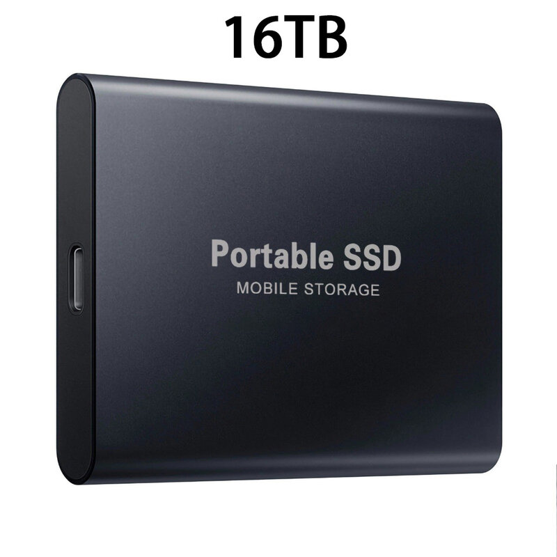 16TB SSD M.2 for Laptop Desktop Type-C USB 3.1 2TB Portable SSD 500GB 4TB External SSD New SSD Hard Drive Portable Flash Memory