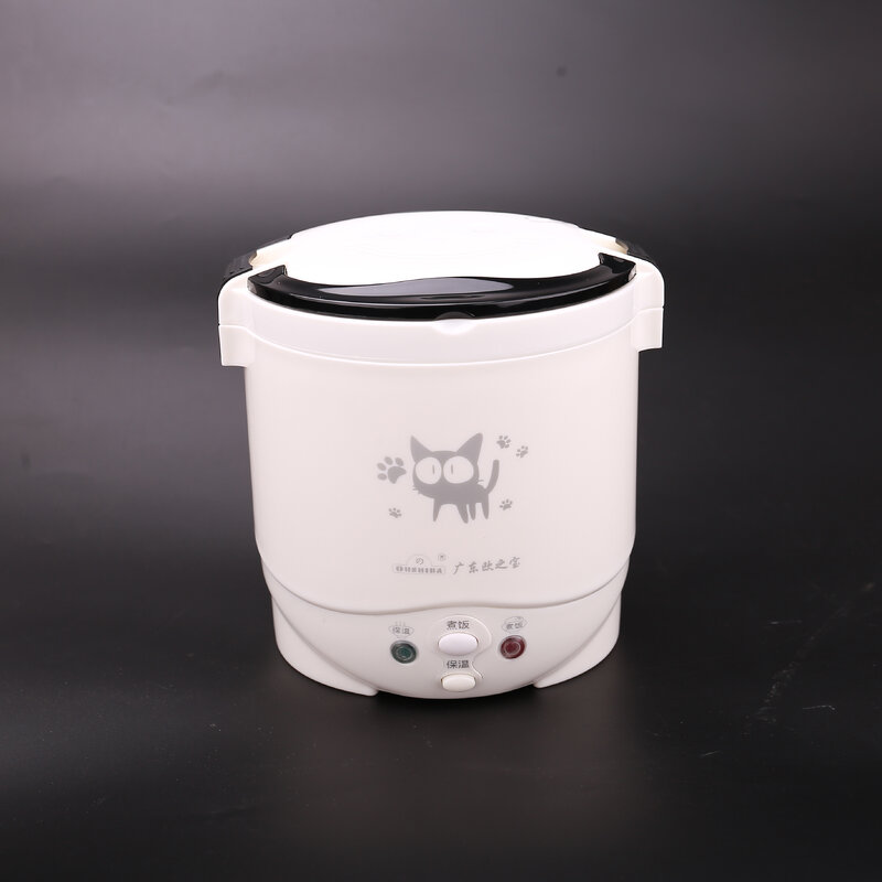 1L جهاز طهي الأرز المستخدم في المنزل 110 فولت إلى 220 فولت أو سيارة 12 فولت إلى 24 فولت بما فيه الكفاية لشخصين مع تعليمات اللغة الإنجليزية