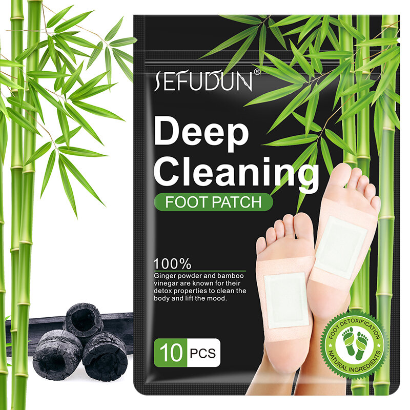 Detox Foot Patches para Remoção de Toxina, Body Care Pad, Dor e Alívio do Estresse, Limpeza Profunda, Ajuda a Dormir, Emagrecimento, 10 Pcs