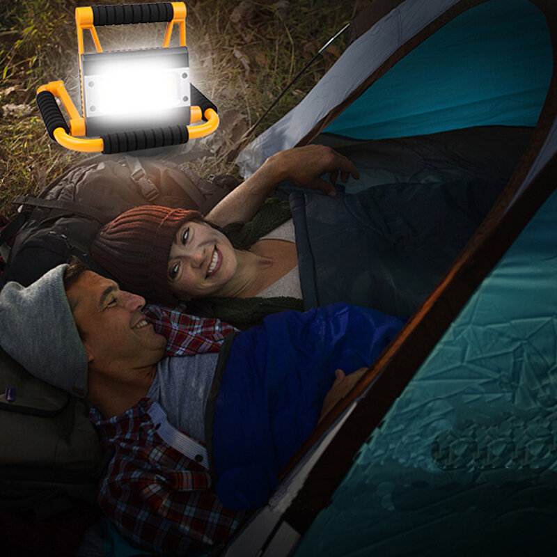 휴대용 작업 빛 휴대용 스포트 라이트 Cob 작업 램프 충전식 손전등 방수 캠핑 램프 야외 서치 라이트