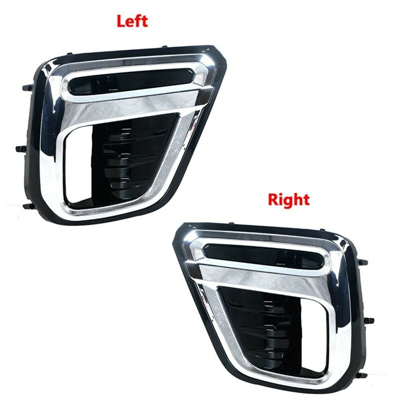 1Pair Front Fog Lamp Frame Cover Fog Lights Protective Cover Grille for Subaru Forester SK 2019-2021 A