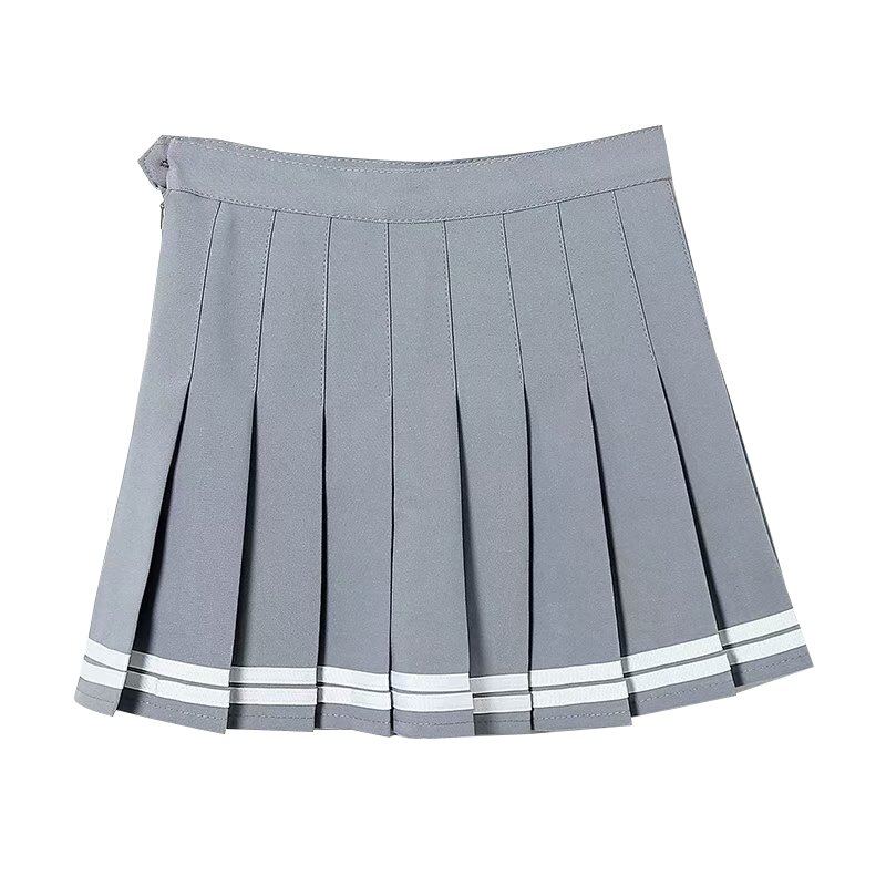 Falda de Golf para mujer, plisada de Estilo Vintage minifalda, a rayas, de cintura alta, estilo Kawaii, para verano, 7 colores