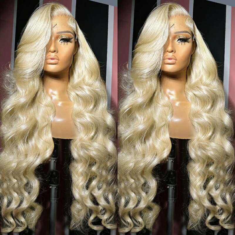 Body Wave Lace Frontal Closure Human Hair Wigs 613 Honey Blonde 13x6/13X4 Transparent Lace Front Wig 4x4/5x5 HD Lace Closure Wig