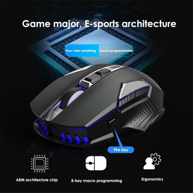 RYRA-ratón mecánico con cable para videojuegos, accesorio con retroiluminación de alta sensibilidad, 3200DPI, ajustable, para ordenador, tableta