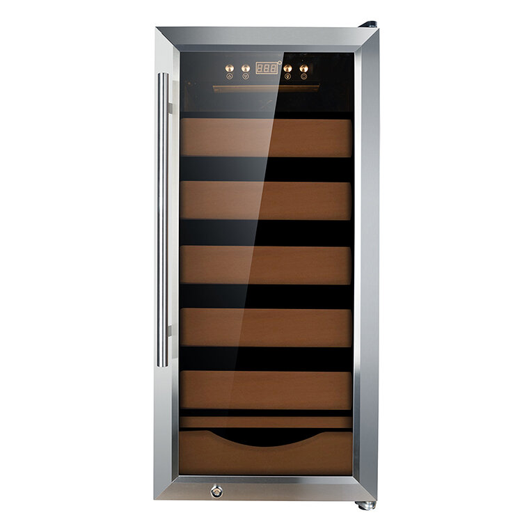 Commercial display electric compressor cigar cabinet led light humidor