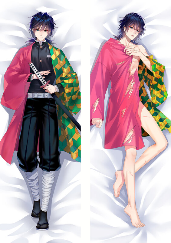 New PatternKimetsu no Yaiba Kanroji Mitsuri Anime Darling Hugs Covered Zipper Body Pillow Case,Soft