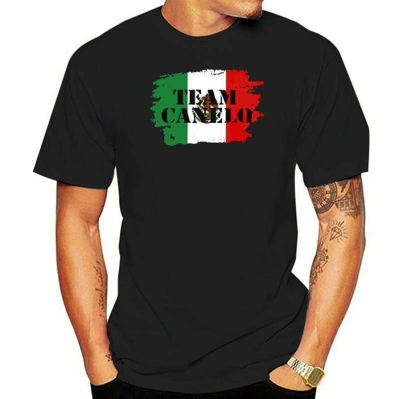 New SAUL ALVAREZ TEAM CANELO Boxing Logo Men Black T-Shirt Size S to 3XL