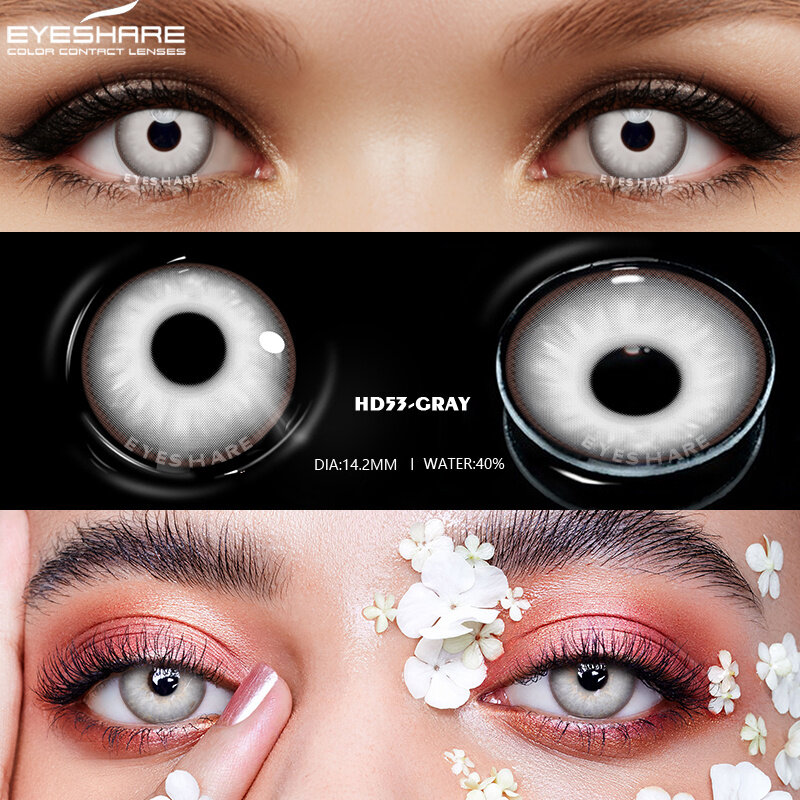 Eyeshare cosplay cor lentes de contato 1 par colorido contatos para olhos cosméticos halloween anime maquiagem colorida lente azul verde