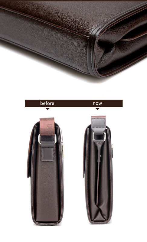 رجال الأعمال حقيبة كتف سوداء Crossbody بولي Leather حقيبة يد جلدية قدرة ريترو حقيبة ساعي