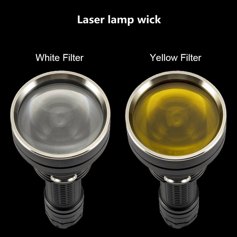 Potente linterna láser blanca Lep de largo alcance Osram NM1 LED con filtro amarillo IP4, linterna táctica impermeable para exteriores
