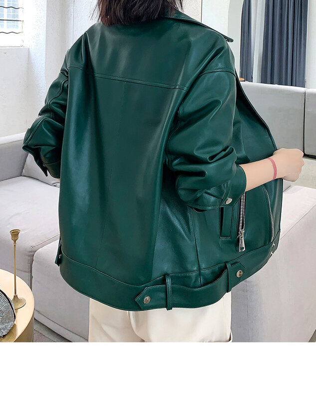 YR!Free shipping.fashion Ladies genuine leather jackets.chic,trendy ,vintage sheepskin tops.women quality sheepskin coat.