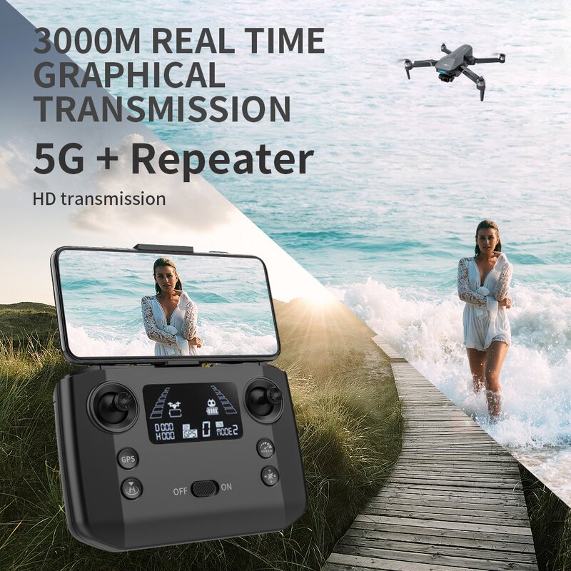 KF101 Max GPS Drone 4k Profesional HD EIS Kamera Anti-Schütteln 5G Wifi 3-Achsen Gimbal luftaufnahmen Bürstenlosen Faltbare Quadcop