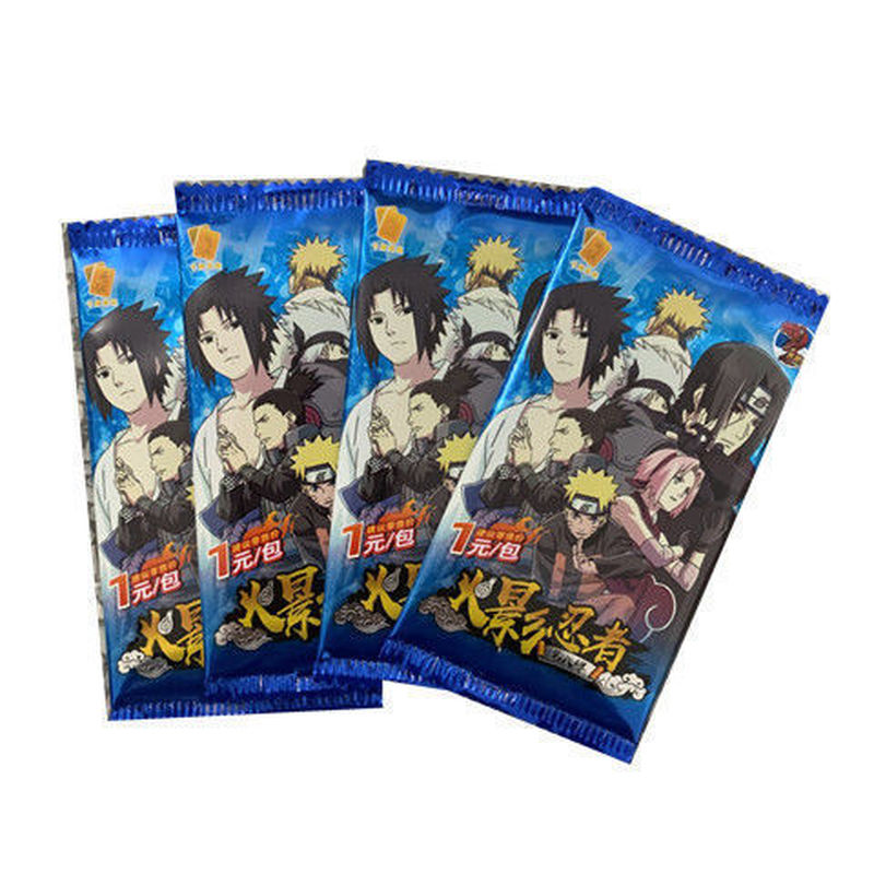 Cartas de colección de personajes periféricos de Naruto Manga, paquete de cartas de ocho balas, caja ciega, tarjetas de dibujo, juguetes de cartas periféricas de Anime