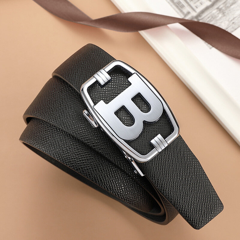 Cinturones de diseñador de alta calidad para hombres, correa de cuero genuino de marca famosa de lujo con letra B, correa de cintura exquisita clásica, 2022