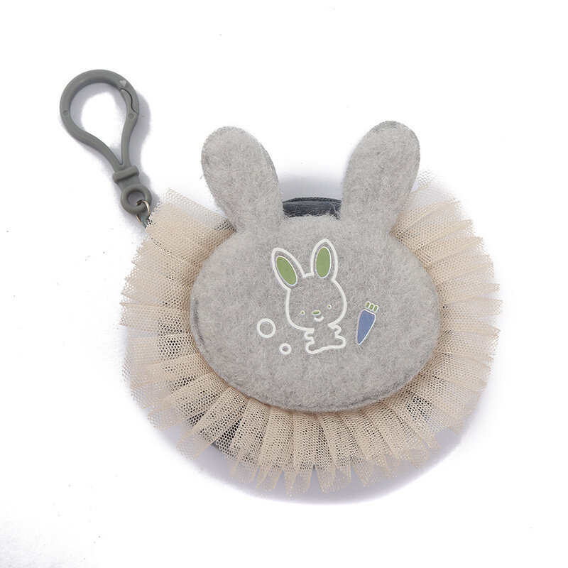 10CM nowa kreskówka urocza pluszowy królik torebka na monety pluszowa trójwymiarowa torebka na monety schowek na słuchawki torba na prezent