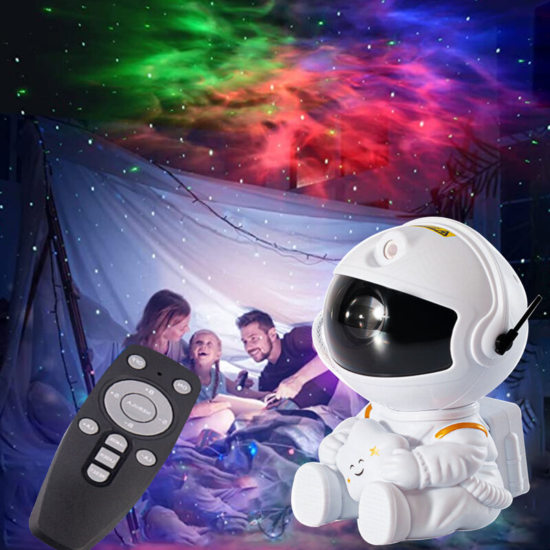 Лампа-проектор в виде астронавта, звездное небо, Галактический проектор, ночник, лампа в виде астронавта для спальни, декор для комнаты, детс...