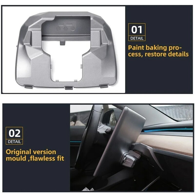 테슬라 모델 3/Y GPS 스탠드 내비게이션 스크린 회전 홀더 왼쪽 오른쪽 회전 마운트 브래킷 자동차 액세서리