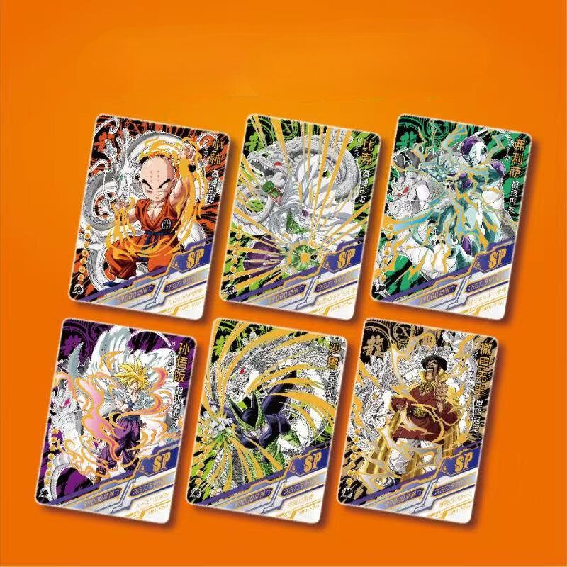Seven Dragon Ball-tarjeta de colección de dos balas, tarjeta de sol Wukong, Diamante Flash SP, cristal, doble Flash LR, venta al por mayor