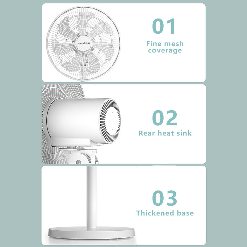 Summer Floor Fan Mute Silent Vertical Large Wind Electric FanTable Fan for Indoor Outdoor Cooler Camping Desk Fan Natural Breeze