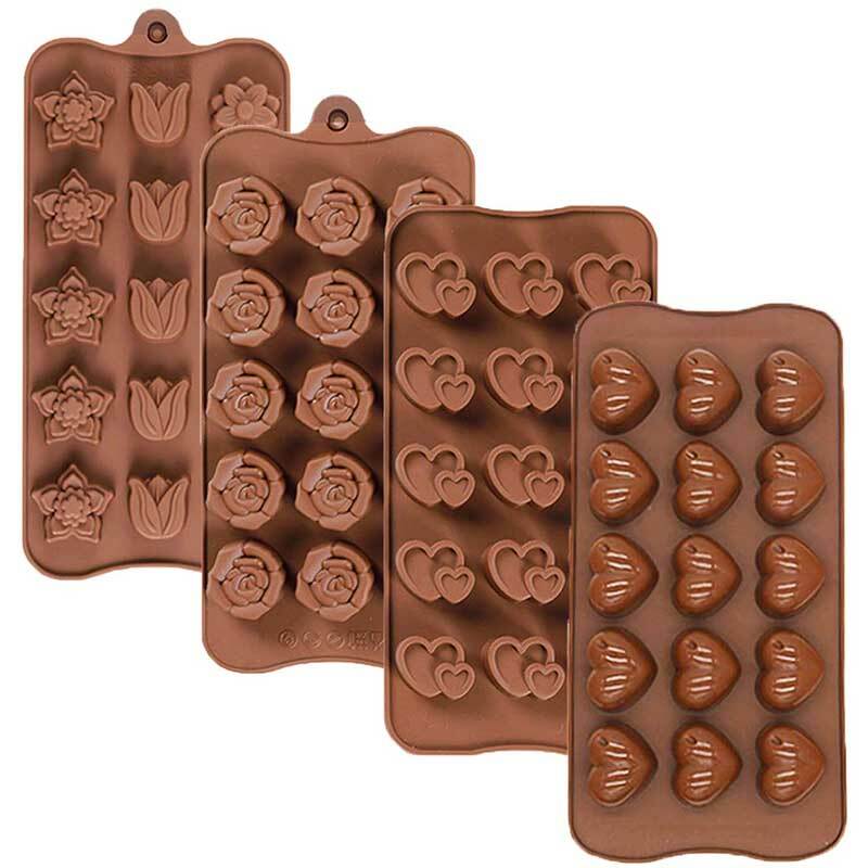 Molde rectangular para galletas de Chocolate, multiusos, antiadherente, herramienta para hornear, moldes de pastelería de silicona, accesorios de cocina