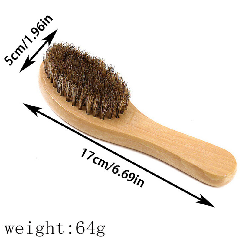 1pc escova de barbear de cerdas de javali masculino punho madeira portátil barbeiro natural barba escova para limpeza facial ferramentas bigode
