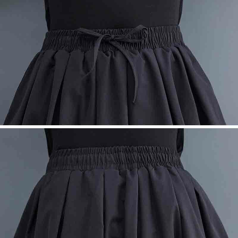 Falda informal de lino y algodón para mujer, prenda cómoda de Color liso, a la moda, para primavera y verano, T02, 2023