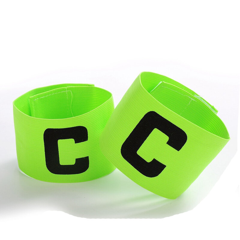 1PCS Football Soccer Flexible Sports Adjustable Player Bands Fluorescent Captain Armband Hockey Rugby Skippers Armbands