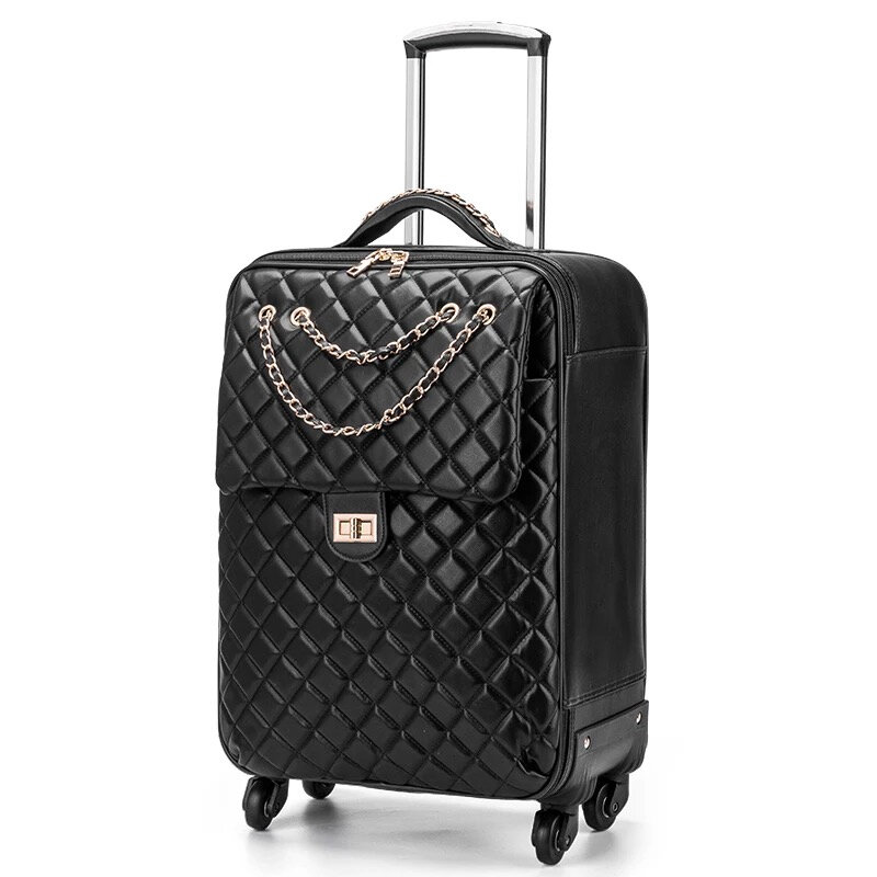 Universal rad reisetasche koffer tragen auf trolley tasche spinner Frauen kabine gepäck tasche mädchen Mode koffer box 20 zoll stamm