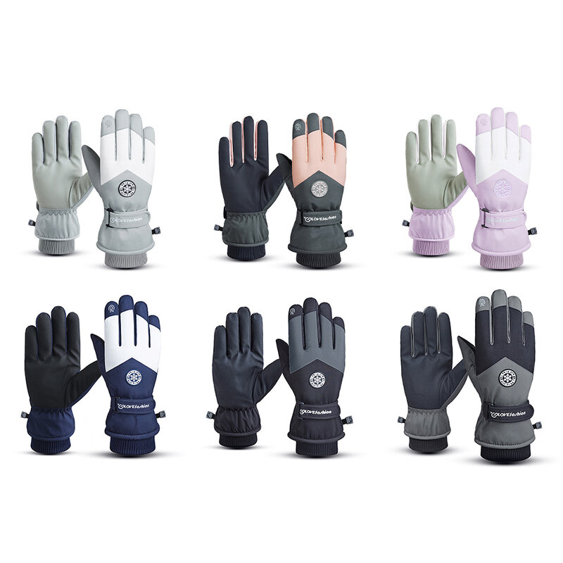 Thermal Gloves 1pair Ski Gloves Outdoor Sports Non-slip Warm Waterproof Winter For Men And Women Portable Pratical