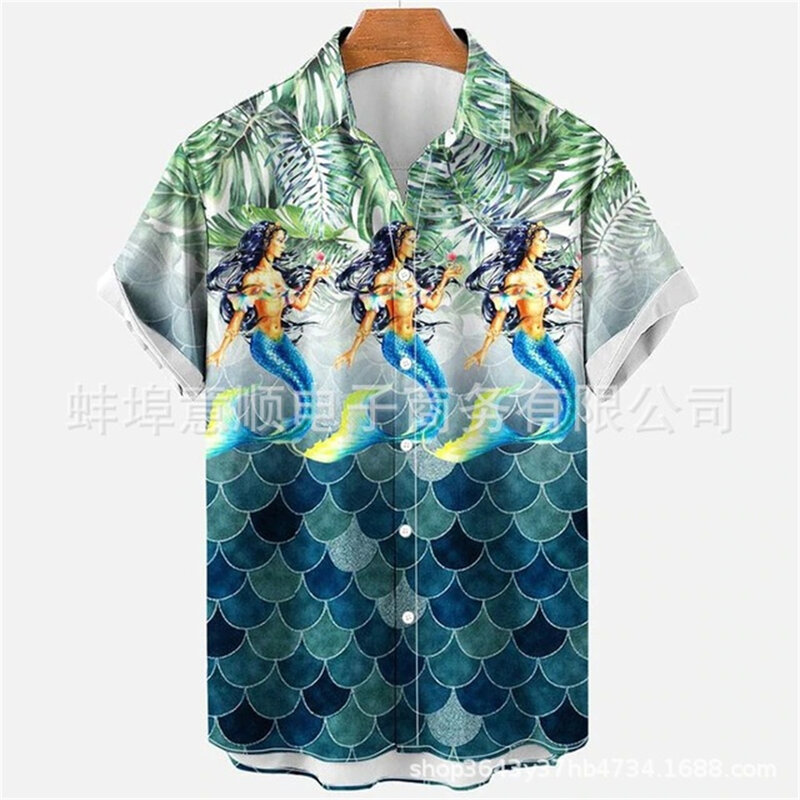 Chemise à manches courtes pour hommes, nouvelle chemise décontractée de grande taille avec impression numérique 3D à la mode