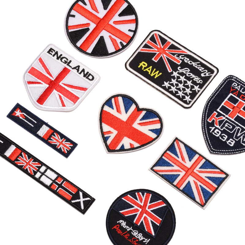 9Pcs National flag for Clothing iron Jackets DIY Sew on Ironing Embroidery Patch T Shirt Appliques badge Decor wholesale