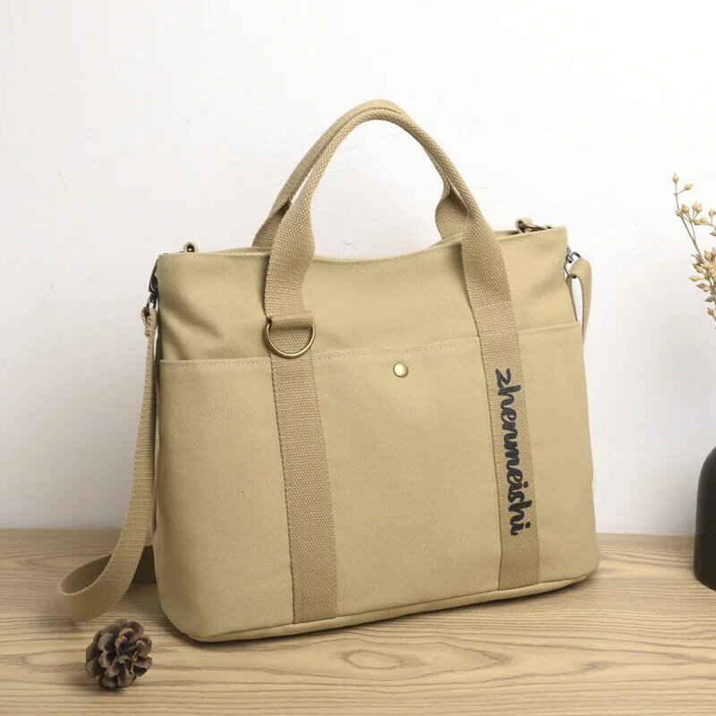 Large-capacity stylish canvas bag for Women Travel Bag Shoulder bag fashionable short-distance light