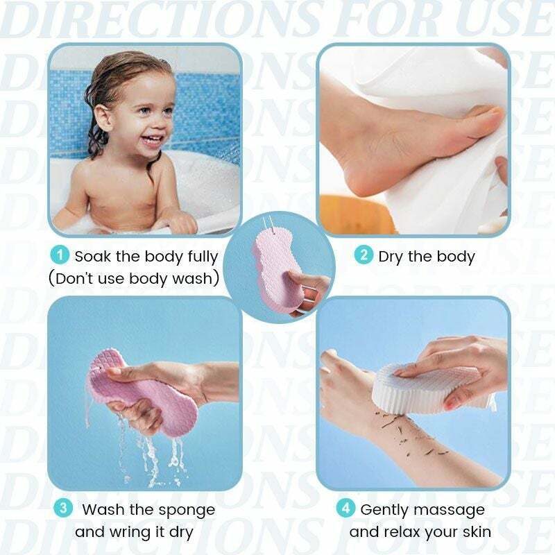 Esponja Exfoliante SUAVE para bebés y adultos, esponja Exfoliante para baño, limpiador de piel, herramienta eliminadora de piel muerta