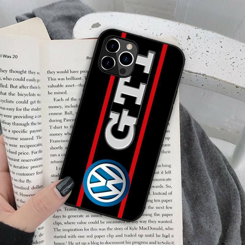 Luxury Car Logo Volkswagen GTI Phone Case For iphone 14 Plus 13 12 Mini 11 Pro XS Max X XR Cover