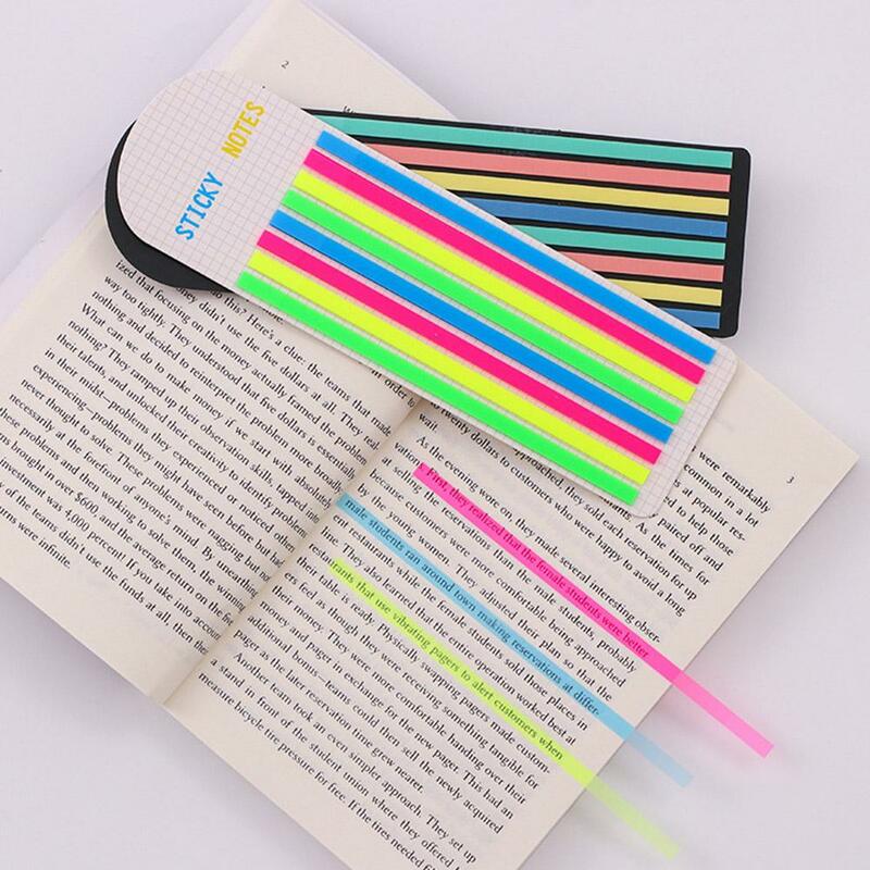 160Pcs Color Stickers Transparent Fluorescent Index Tabs Flags Sticky Note Stationery Children Gifts School Office Supplies