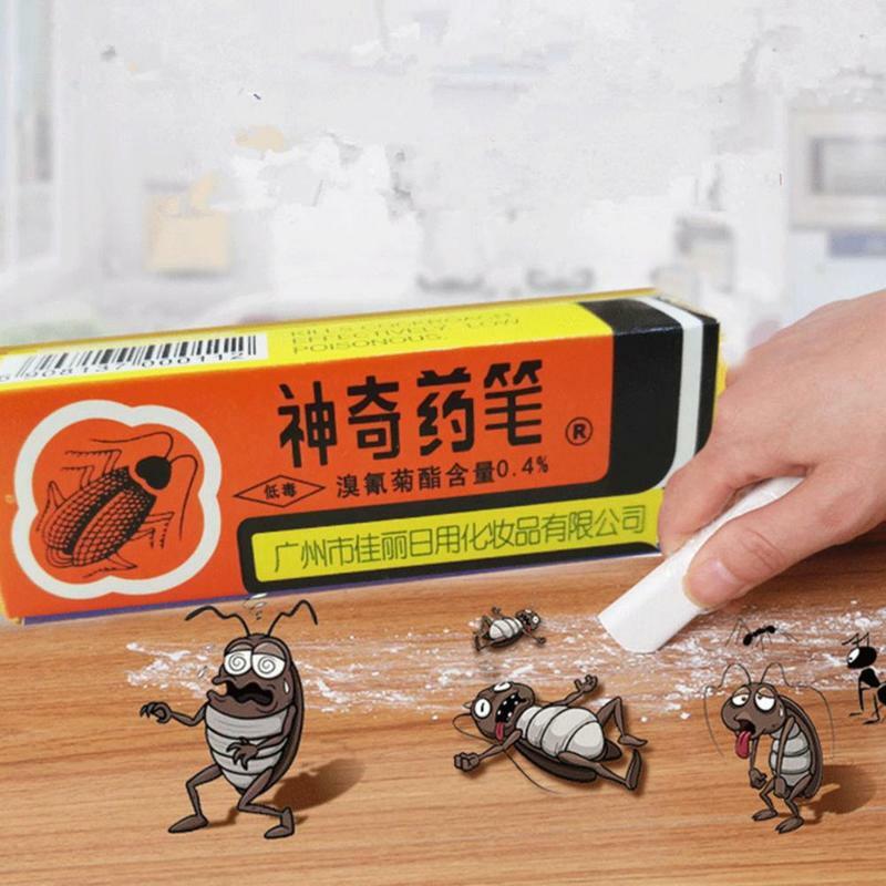 5pcs Pest Control Pen Chalk Cockroach Medicine Insecticide Cockroach Killer Powder Killing Cockroaches Ants Fleas Lice