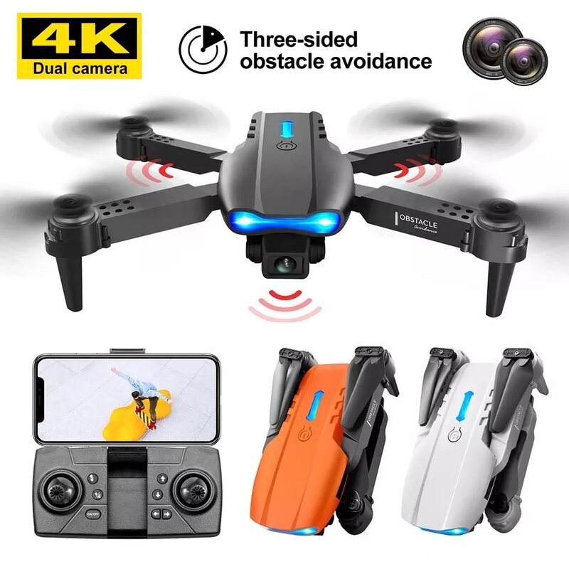 Dron profesional E99 PRO, 4K, HD, cámara Dual, evitación de obstáculos automática, plegable, altura, Mini helicóptero, juguetes, novedad de 2022