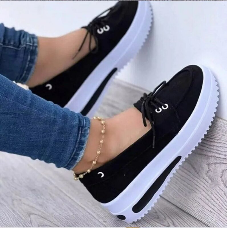 Women Flat Sports Shoes Plus Size Slip-on Wedge Casual Shoe Ladies Platform Sneakers Shoes for Womens Walking Loafers Footwear