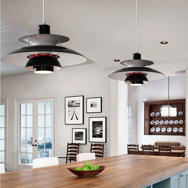 Lampe LED suspendue au design nordique, luminaire décoratif d'intérieur, idéal pour un salon ou un salon, E27