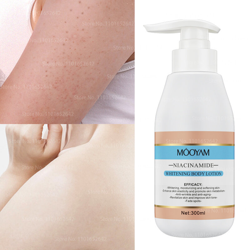 300ml Whitening Body Lotion Organic Nicotinamide Moisturizing Hand Leg Sensitive Area Whiten Body Lotion Whitening Cream