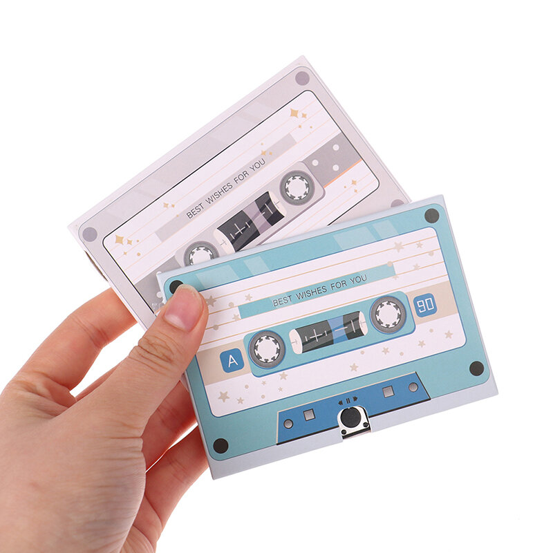 1 قطعة بطاقة تسجيل الصوت الموسيقى الإبداعية هدية عيد ميلاد صديقها