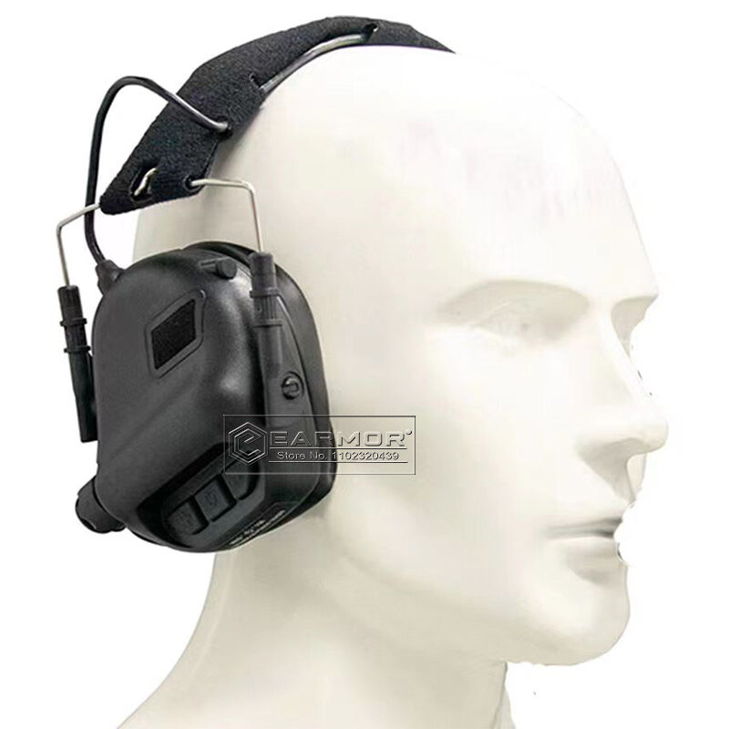 EARMOR Headphone Taktis Penutup Telinga Tembak Militer Luar Ruangan M31 MOD3 Pelindung Pendengaran Elektronik Penutup Telinga Noise Cancelling