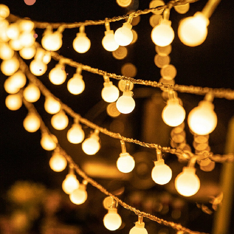 USB/Batterie LED Ball Girlande Lichter Fee String Weihnachten Dekorationen für Home Outdoor Urlaub Hochzeit Party Decor Wasserdicht