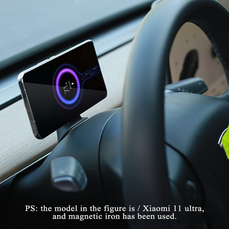 Steering Wheel Magnetic Wireless Phone Holder For Tesla Model 3 Y S X Bracket Driving Position Screen Bracket Modification